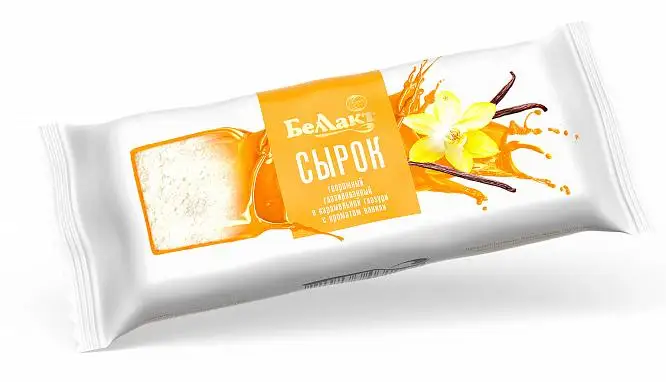 Сырок глазированный «Беллакт» в карамельной глазури с ванилином 18 %, 40 г.