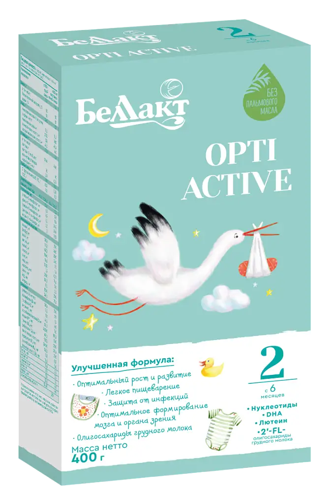 Смесь сухая молочная последующая адаптированная «Беллакт ОPTI ACTIVE 2», 400 г.