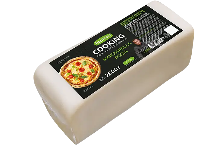 Сыр полутвердый «Моцарелла Пицца» Cooking 40%, 2600 г. (цена за 1 кг)