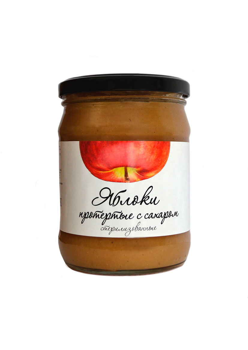 Яблоки протертые с сахаром, 450 г.